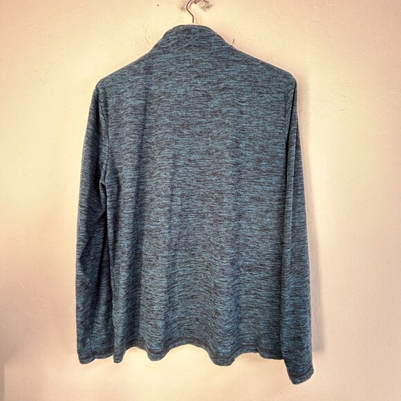 Canada Weather Gear Mens Blue Heather 1/4 Zip Pullover Shirt Large Long Sleeve - Picture 2 of 8